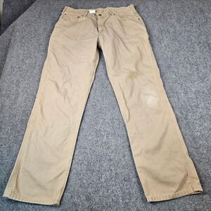 Carhartt WB159‎ CKH Womens Tan Canvas Carpenter Work Pants Straight Leg 16x32